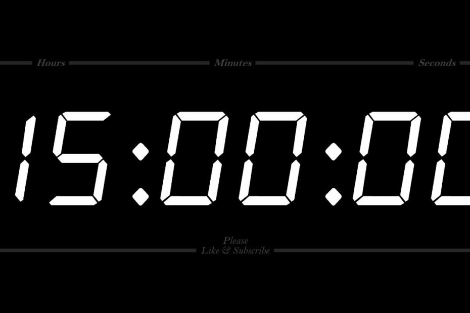 15 Hour - TIMER u0026 ALARM - 1080p - COUNTDOWN