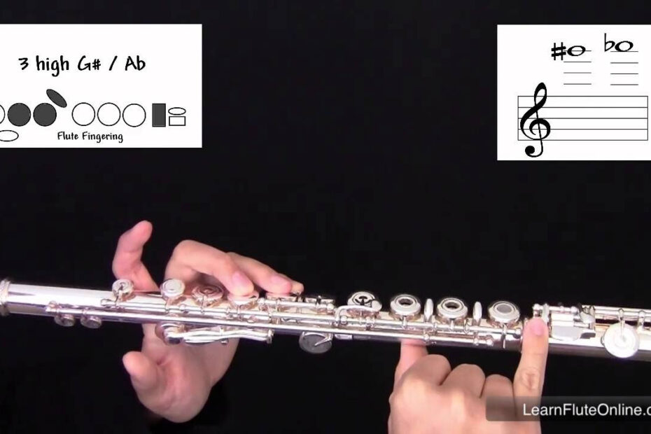 How To Play The Note A flat or G sharp Ab/G# on flute: Learn Flute Online