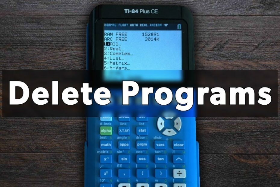 TI-84 Plus: How to Delete Programs/Apps