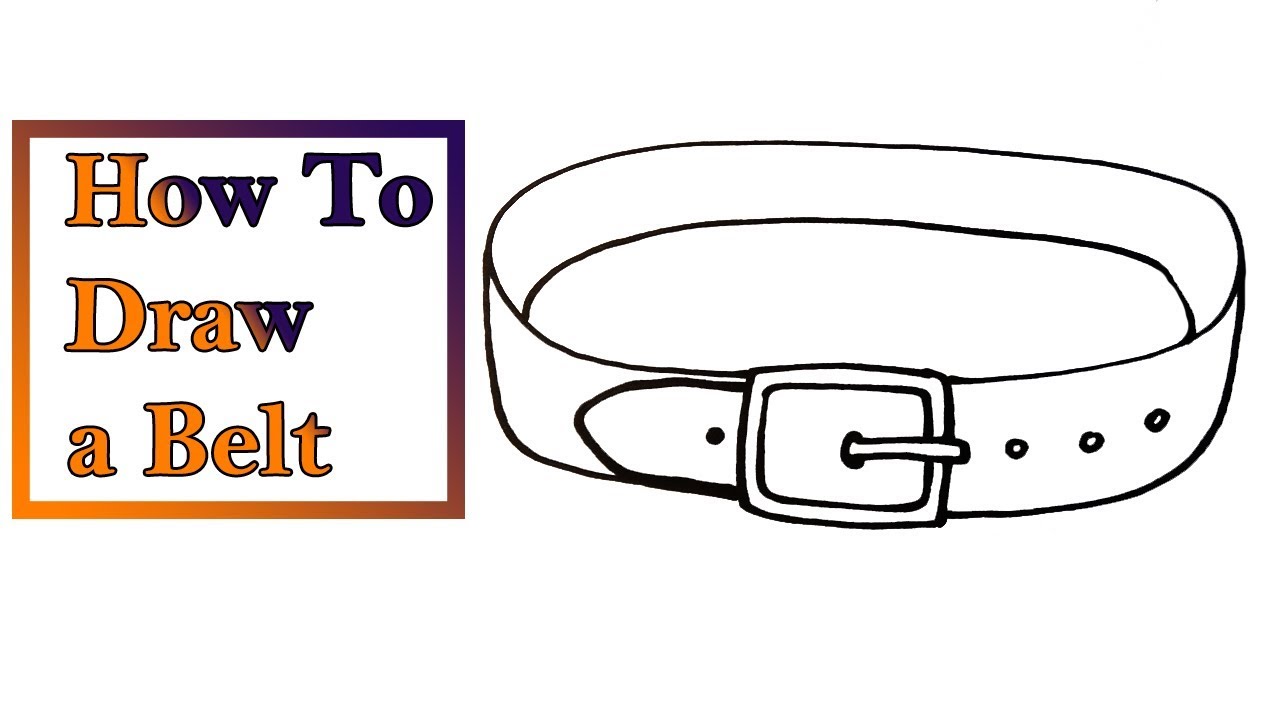 How to draw a Belt - Very Easy - For Kids