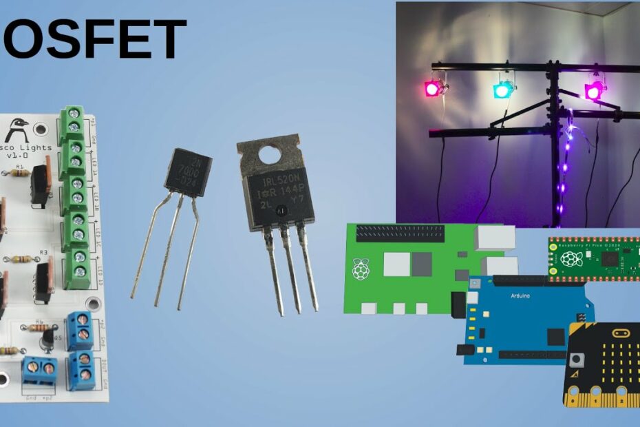 Electronics MOSFET Switch control disco lights with Raspberry Pi, Arduino, micro:bit or Pico