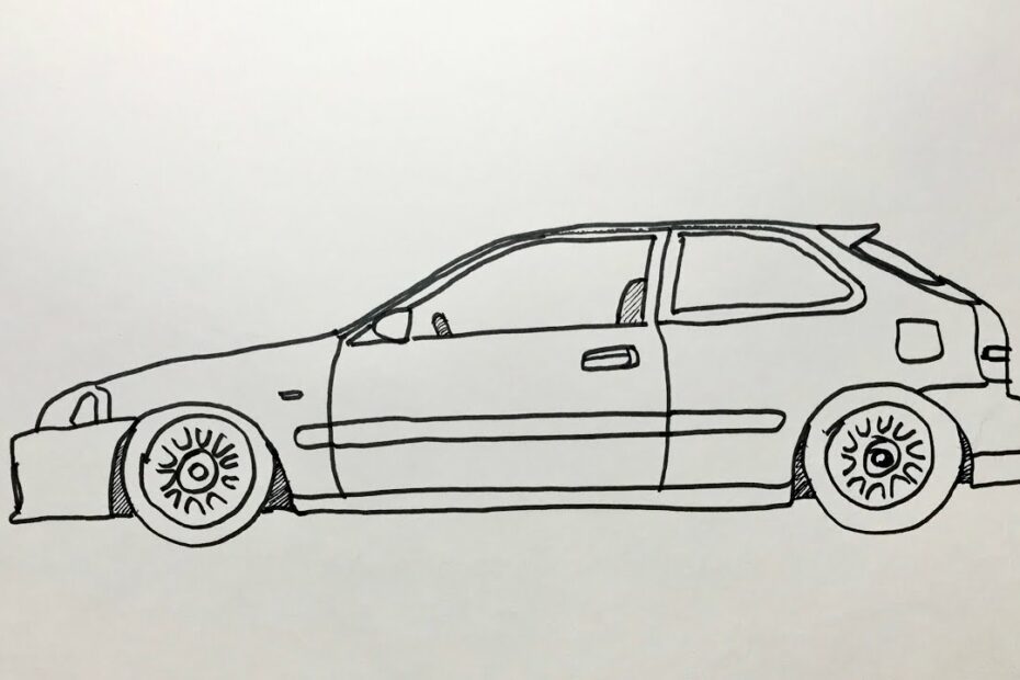 How To Draw A Honda Civic Si
