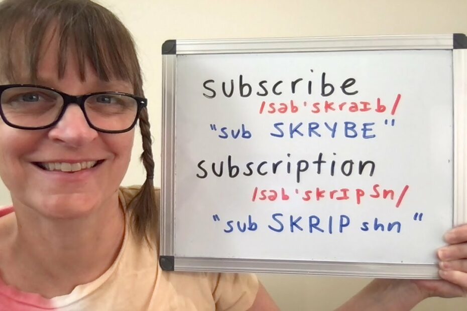 How To Pronounce Subscribe