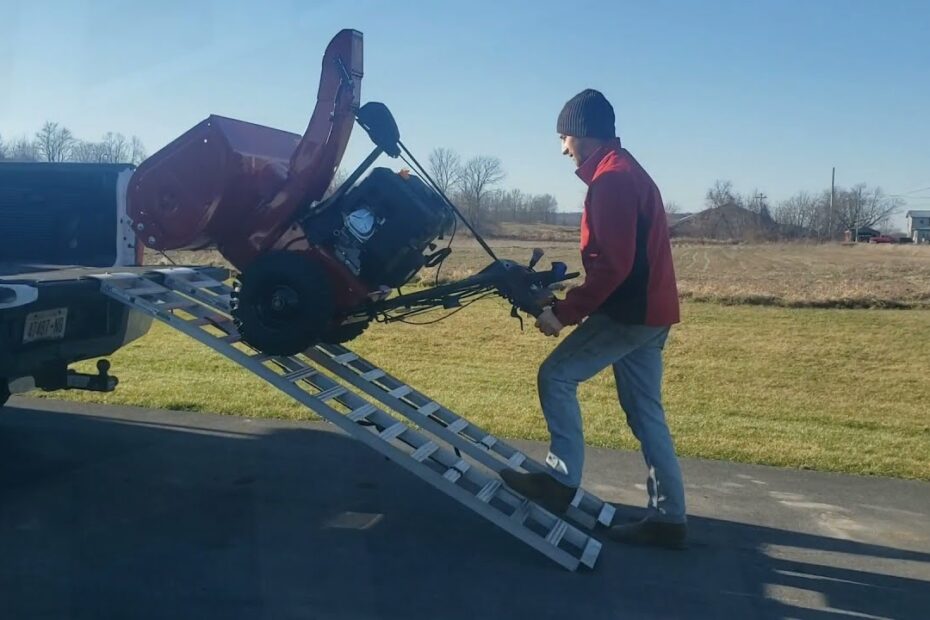 How To Load A Snowblower Into A Truck