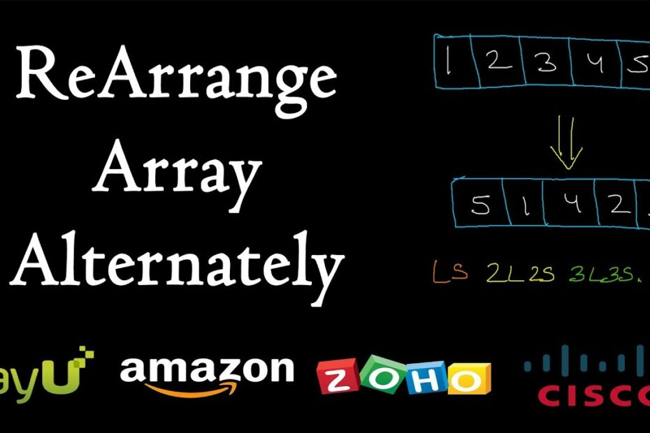 Rearrange array alternately