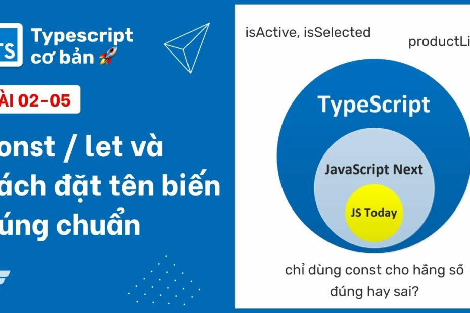 Typescript 02-05 const / let và cách đặt tên biến đúng chuẩn
