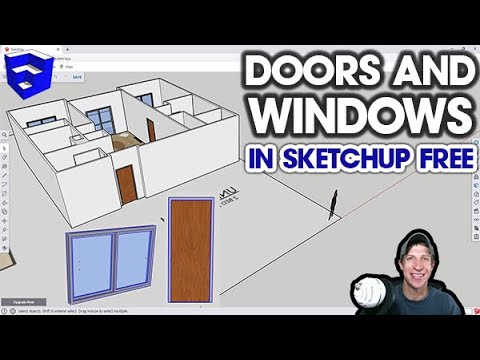 Adding DOORS AND WINDOWS to a Floor Plan in SketchUp Free!