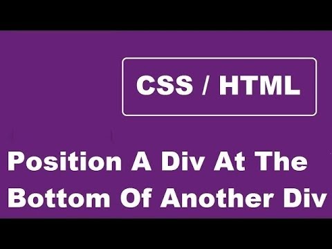 HTML CSS Position A Div To Float At The Bottom Of Another Div