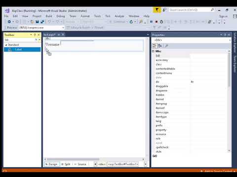 How to create webform in Asp.net Drag and Drop Tool in Visual Studio