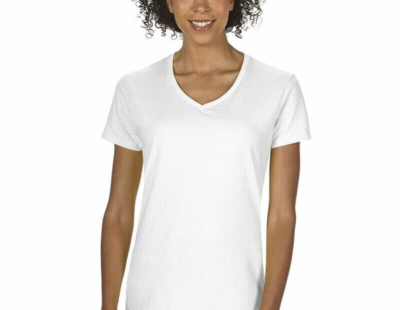 Gildan 5V00L - Ladies' Heavy Cotton V-Neck T-Shirt With Tearaway Label |  Wordans Usa
