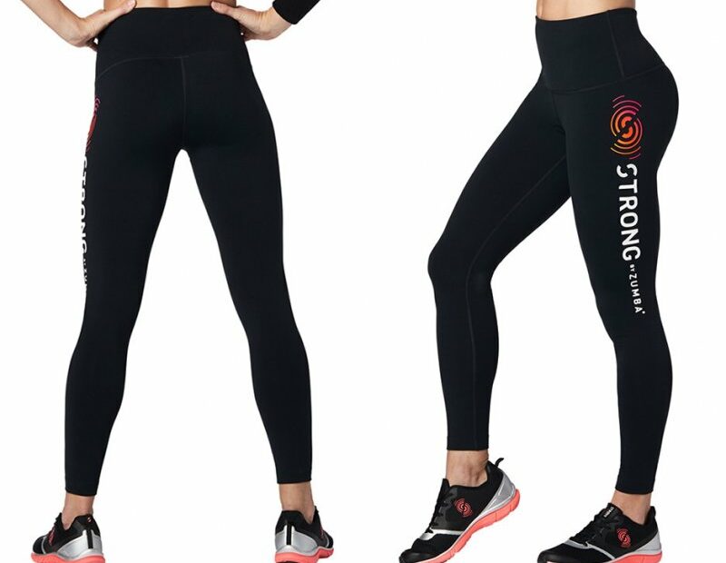 Strong By Zumba High Waisted Leggings Size Xs & Xl - Bold Black