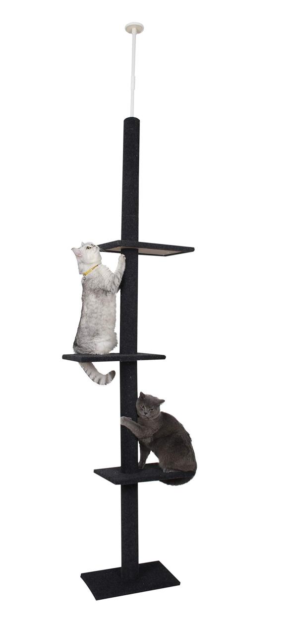 Amazon.Com: Cat Craft 4-Level Carpeted, Adjustable Floor To Ceiling  Climbing & Perch Cat Tree, Extra Large (Fits 7.5-9 Feet Ceiling), Charcoal  : Tools & Home Improvement