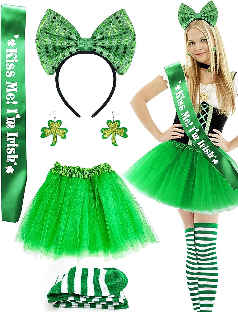 Amazon.Com: Dolkoic St. Patrick'S Day Tutu Set With St Patricks Day  Headband And Earring,Irish Saha Costume Accessories Set For Women For  Parades Photo Props Irish Dance Party : Clothing, Shoes & Jewelry