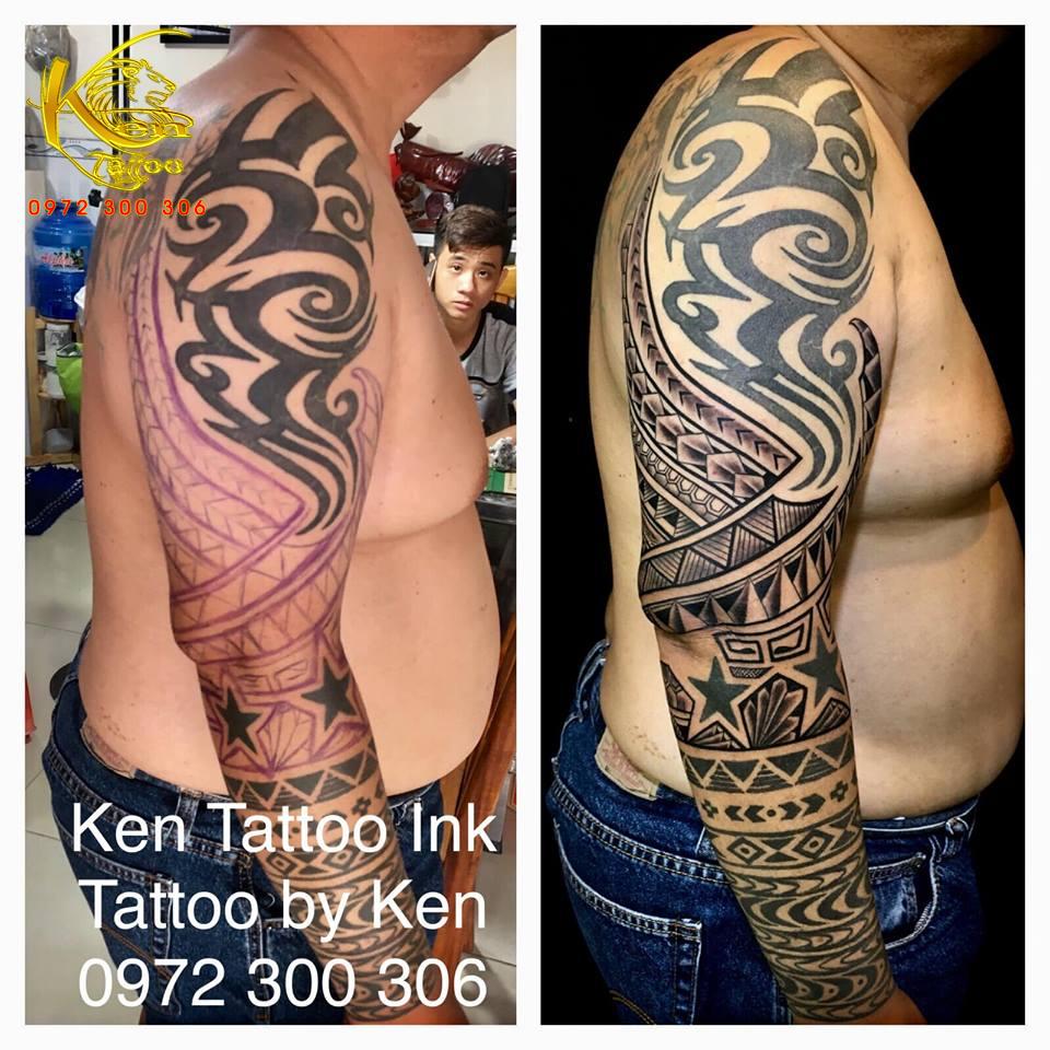 Cover Hình Xăm Hoa Văn Maori Đẹp -Ken Biên Hòa Tattoo - Biên Hòa Tattoo