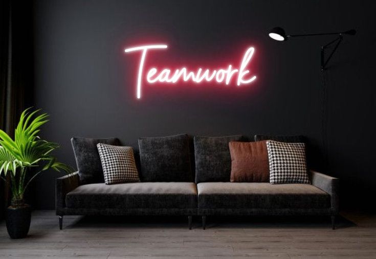 Team Work Neon Sign Custom Office Led Light Sign Neon - Etsy | Neon Signs,  Custom Neon Signs, Neon Sign Bedroom