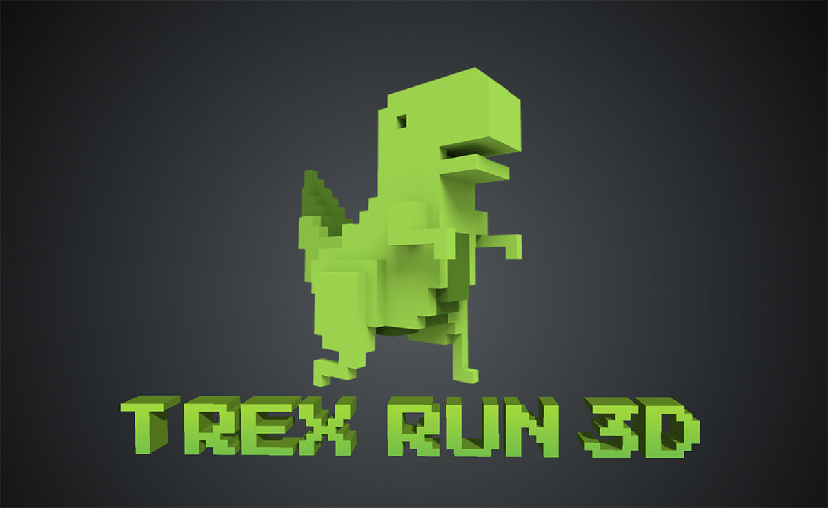 Chrome T-Rex Dinosaur Game 3D - Elgoog