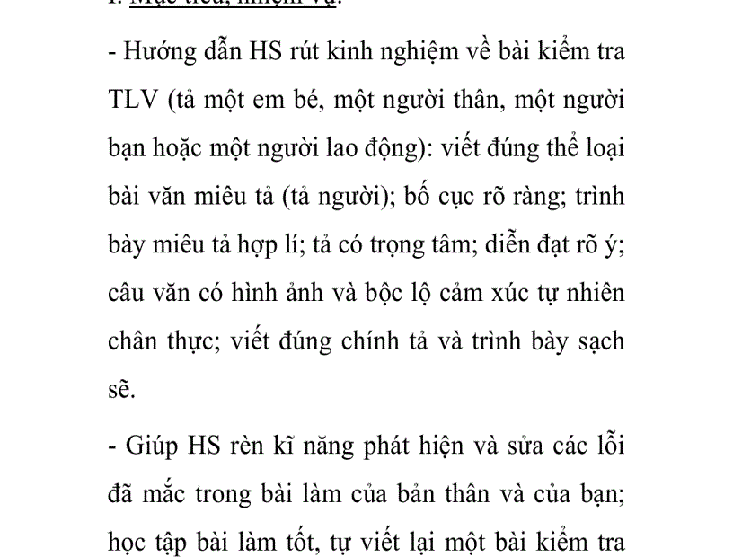 Giáo Án Tiếng Việt Lớp 5 Tập Làm Văn Trả Bài Văn Tả Người