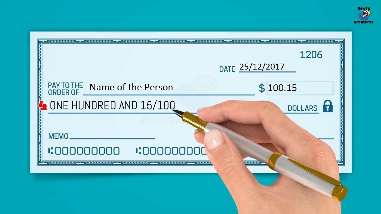 How To Write A Check For Four Hundred Dollars