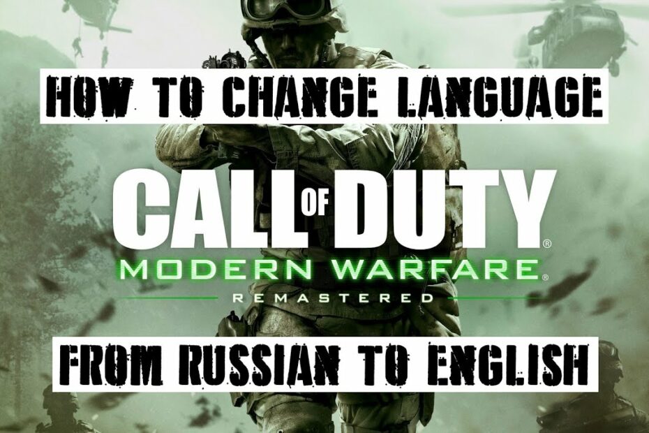 How To Change Language In Cod Modern Warfare