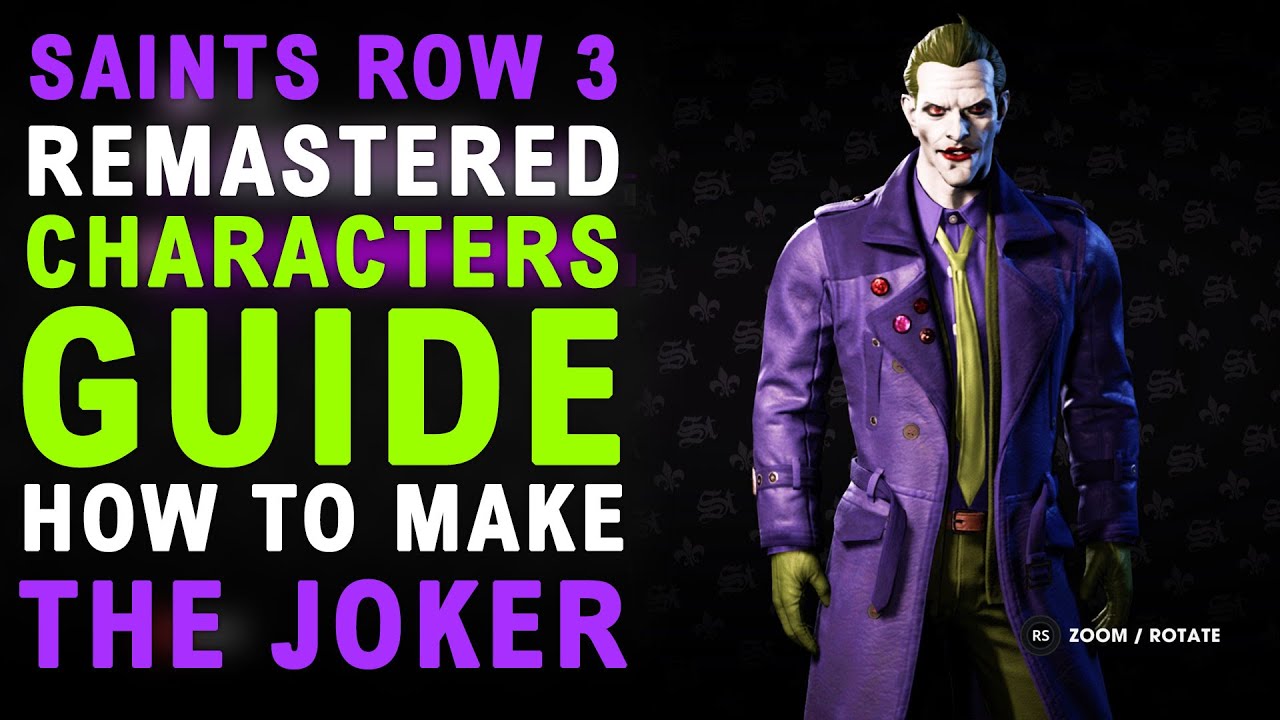 How To Make The Joker In Saints Row 3