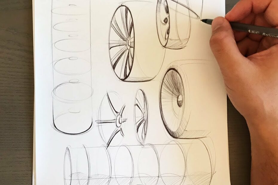How To Draw Rims On A Car