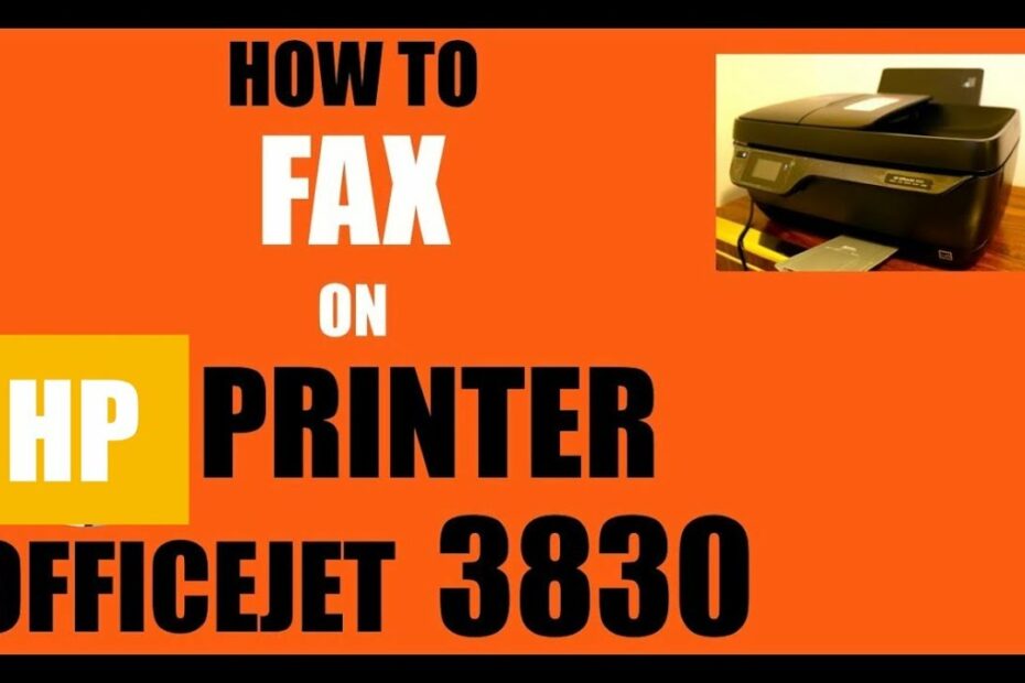 How To Send Fax Hp Officejet 3830