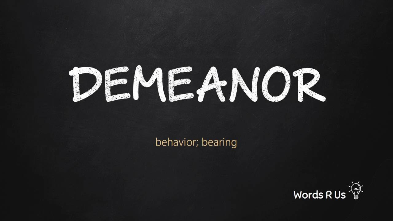 How To Pronounce Demeanor