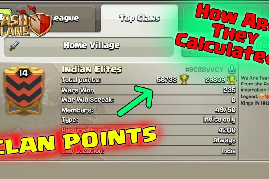 How Are Clan Trophies Calculated In Clash Of Clans