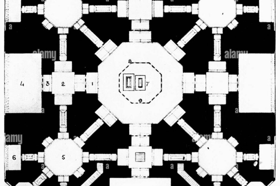 India: Taj Mahal Plan. /Nfloor Plan Of The Taj Mahal, The Marble Mauseleum  At Agra, India, Built (1631-1645) By The Mogul Emperor Shah Jahan In Memory  Of His Favorite Wife, Mumtaz Mahal