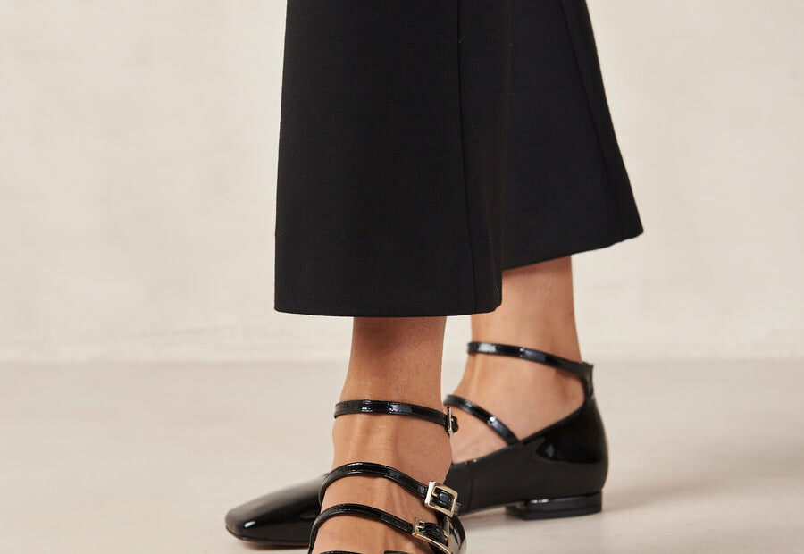 Luke - Black Patent Leather Ballet Flats | Alohas