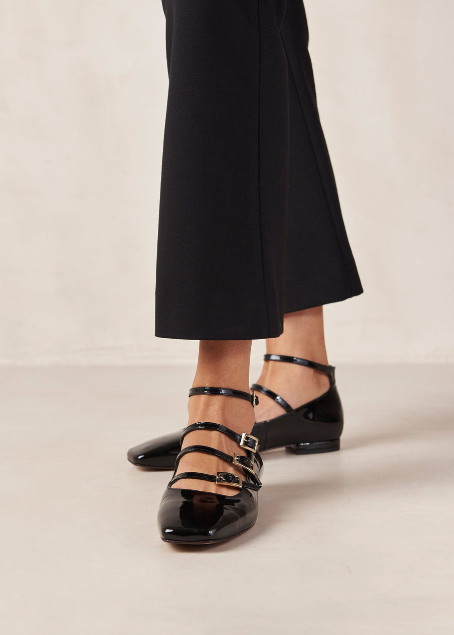 Luke - Black Patent Leather Ballet Flats | Alohas