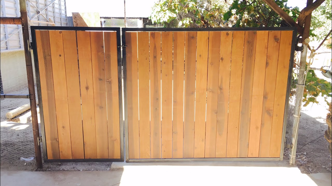 Rustic Wood And Aged Metal Gate - Youtube