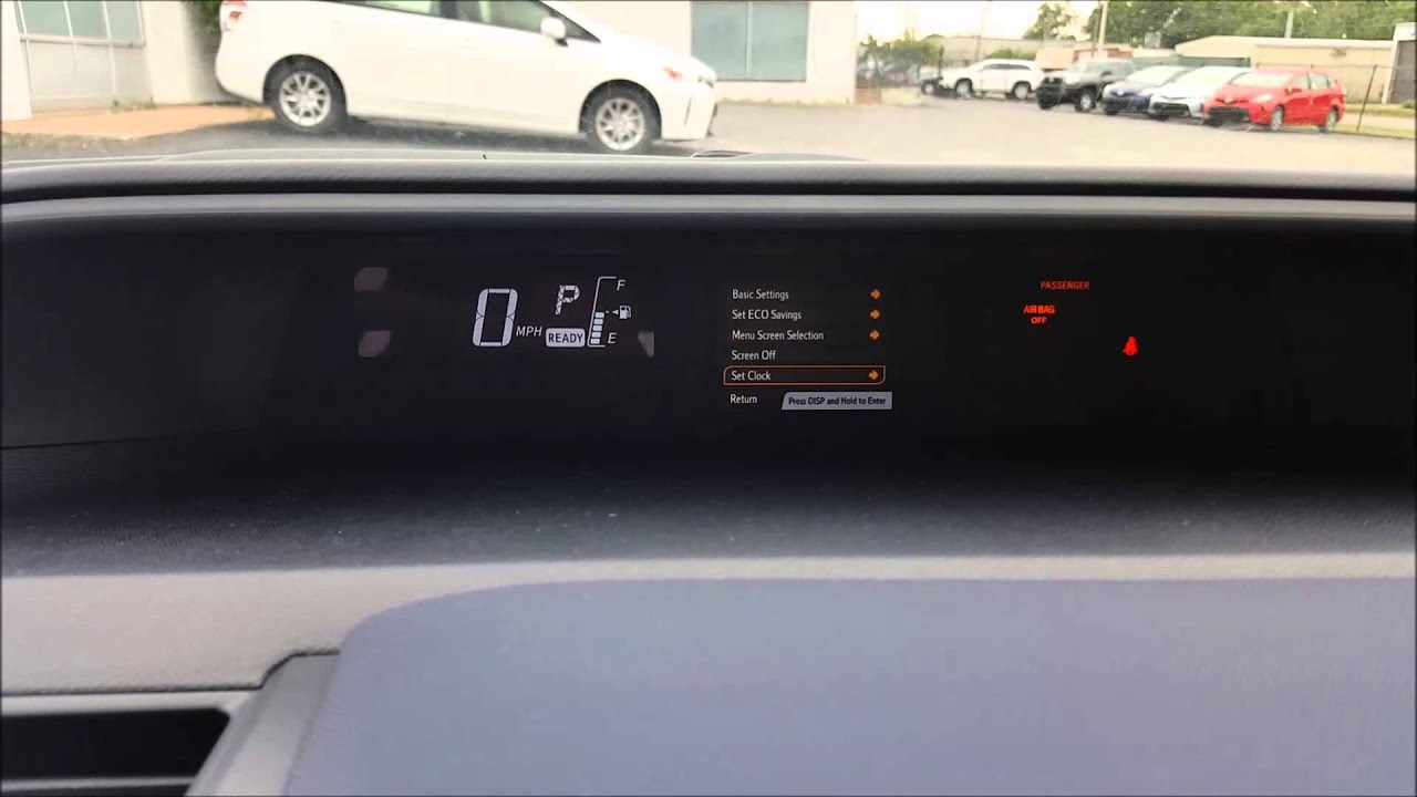 How To Set Clock On Toyota Prius C