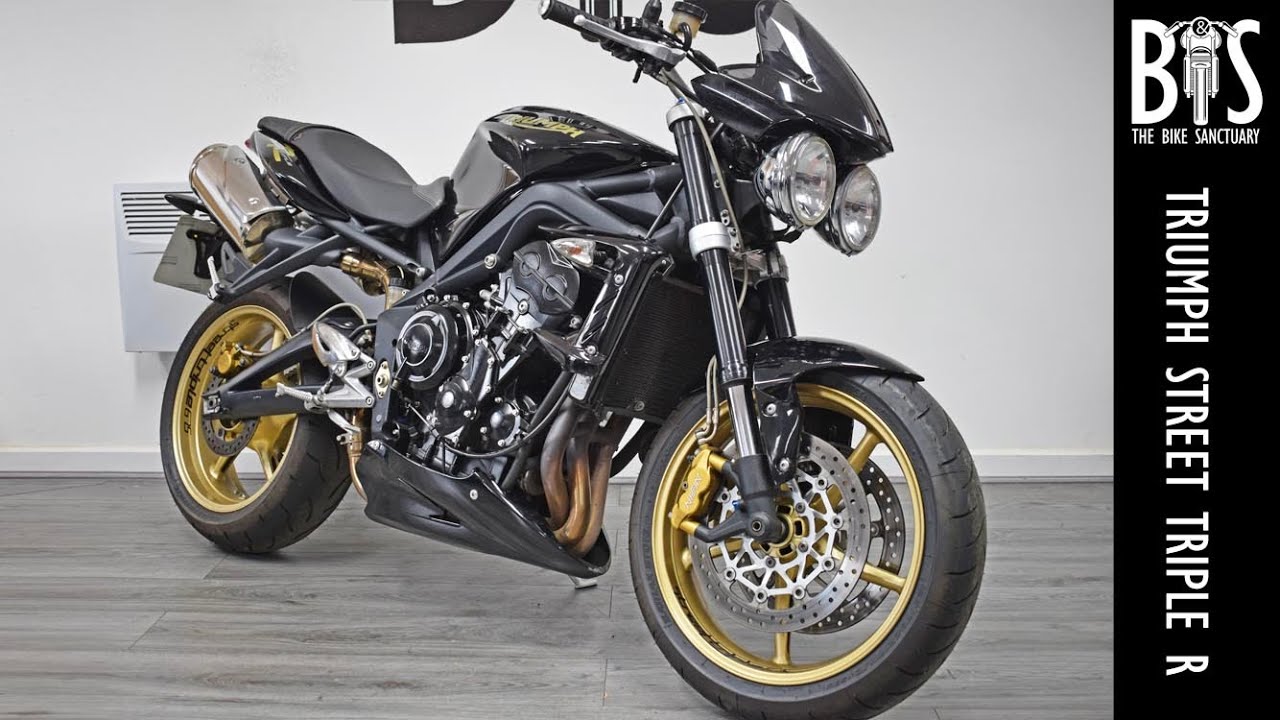 2010 '10 Triumph Street Triple R 675 Sports Naked Black Used For Sale Video  Walk Around - Youtube