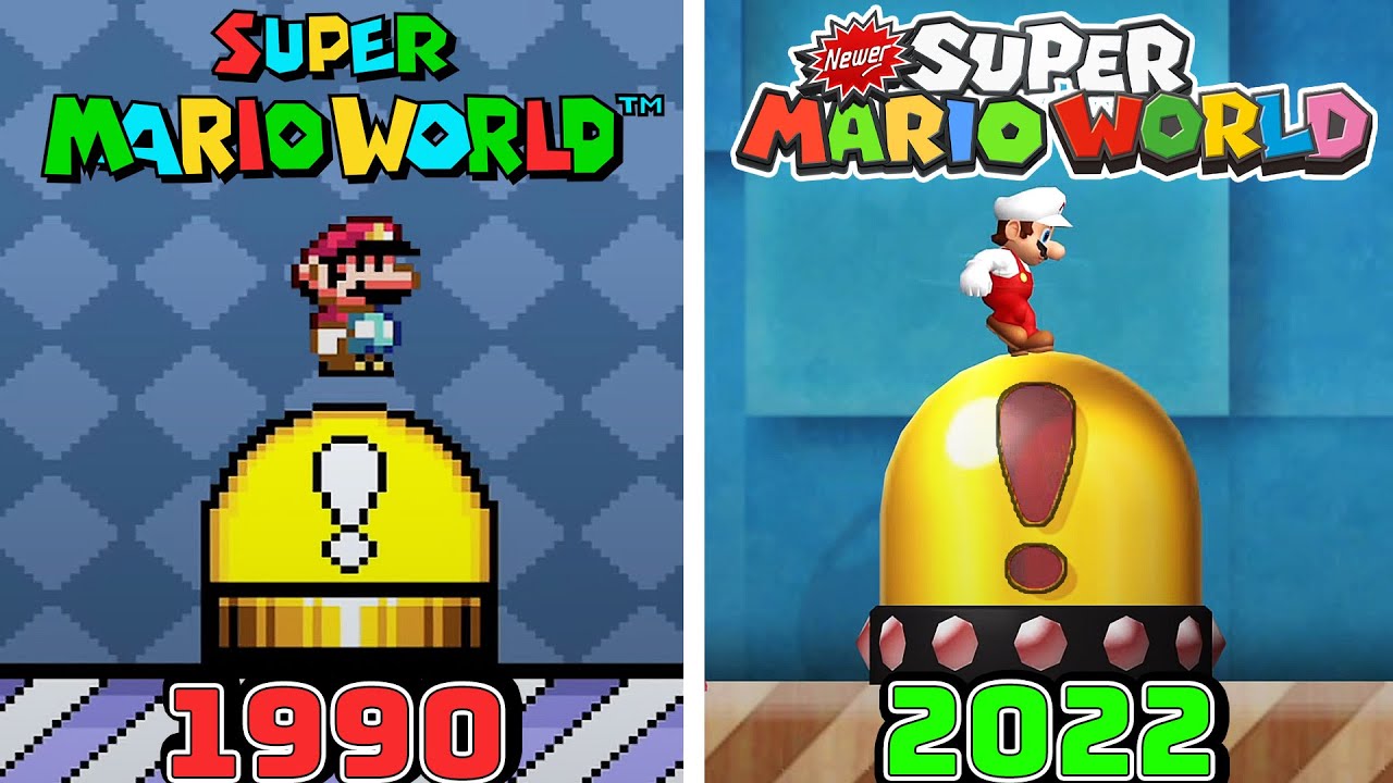 Super Mario World (1990) Vs. Newer Super Mario World Hd Remake (2022) -  Youtube