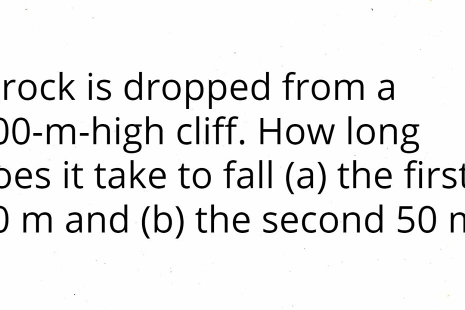 How Long Does It Take To Fall 100 Feet