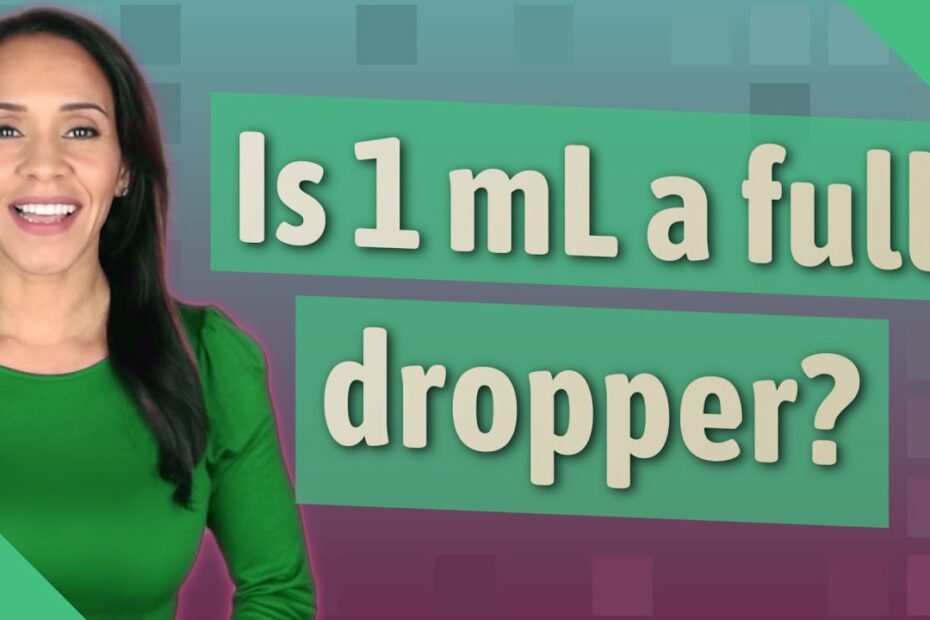 How Many Ml In One Drop From A Dropper