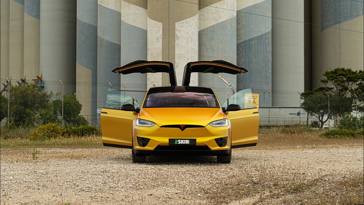 Tesla Model X In Energetic Yellow - Youtube