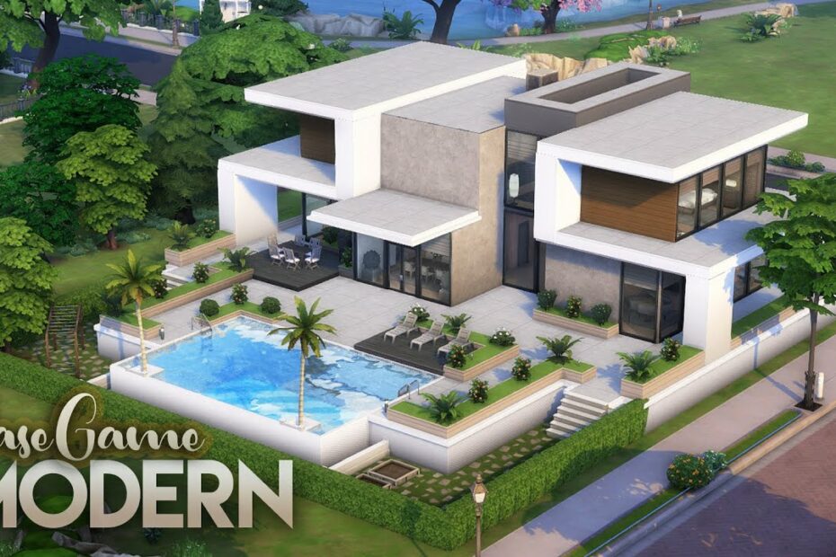 Base Game Modern House | No Cc | The Sims 4: Speed Build - Youtube