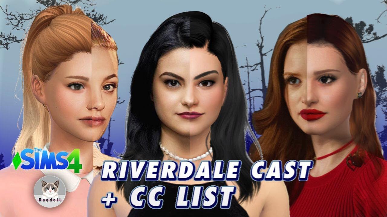 Sims 4 | Cas | 5 Characters From Riverdale Part 1!!! 😏👍 Satisfying Cc  Build + Cc - Youtube