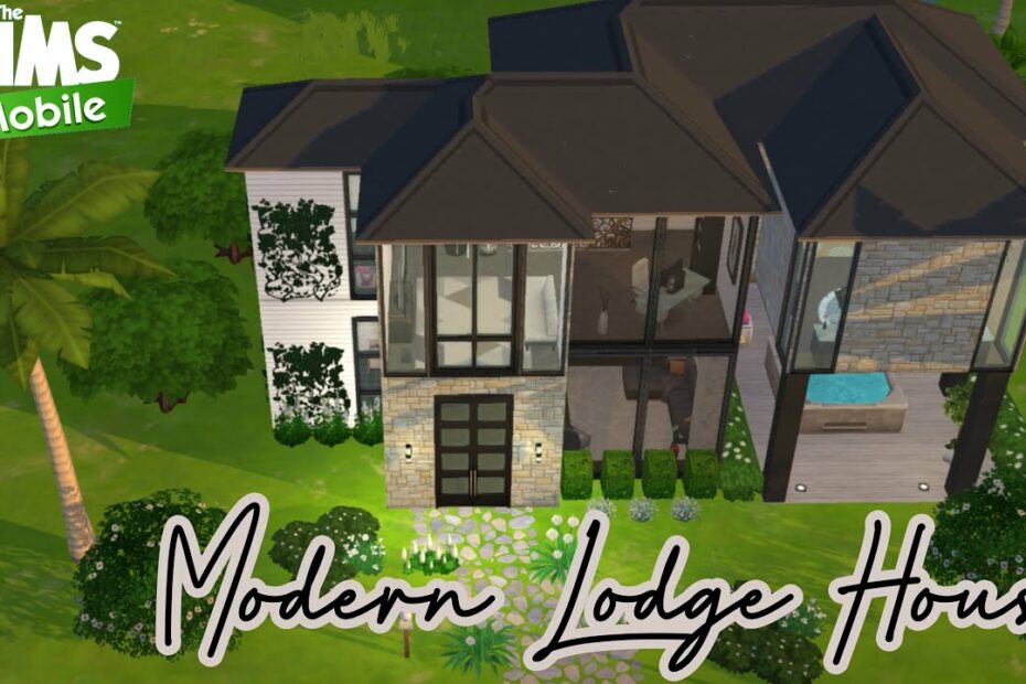 The Sims Mobile • House Build • Modern Lodge House - Youtube