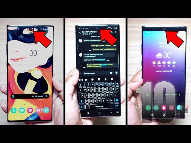 Galaxy Note 10+ Plus Tricks! Awesome Dark Theme, Hide The Camera Cutout &  Best Wallpapers! - Youtube
