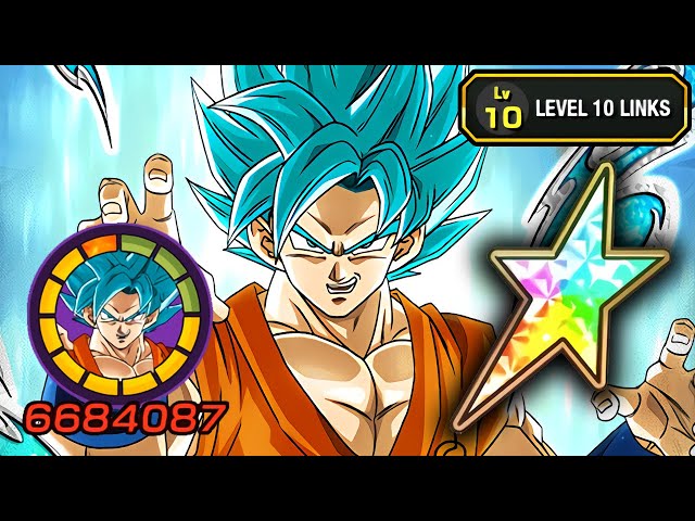 100% New Int Super Saiyan Blue Goku Level 10 Links Showcase! Dragon Ball Z  Dokkan Battle - Youtube
