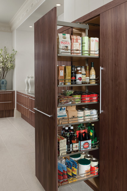 Tall Pull-Out Pantry - Modern - Kitchen - Houston - By Cabinet Innovations  | Houzz