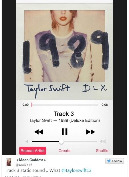 Taylor Swift Thống Trị Bxh Itunes Với... 8 Giây Tiếng Ồn
