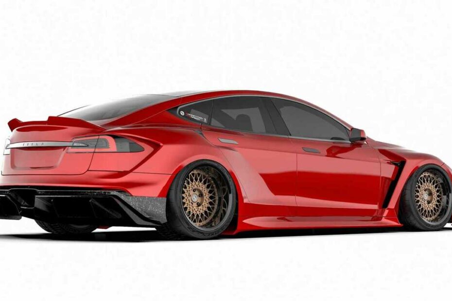 Check Out This Extreme Tesla Model S Widebody Kit Coming To Sema 2022
