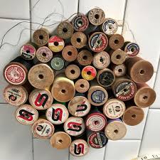 Antique Sewing Thread Wooden Spools Coats & Clark Sears Over 100 Spools |  Ebay